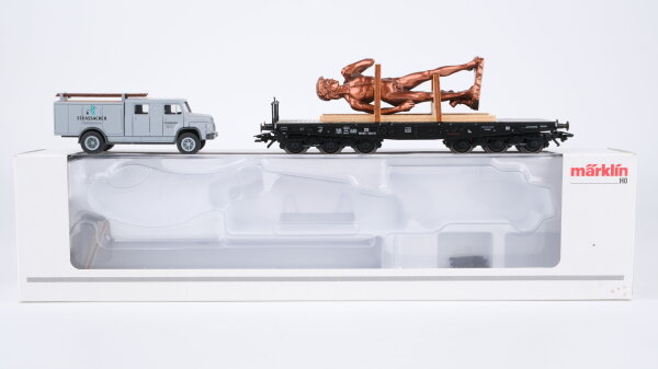 Märklin H0 48007 Museumswagen 2007 Schwerlastwagen mit Statue + LKW DB
