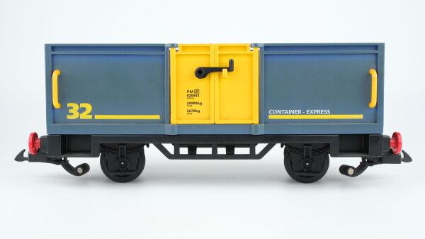 Playmobil G Hochbordwagen "32 Container-Express" grau/gelb