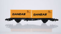 Minitrix N 51 3282 00 Containertragwagen Danzas Lgjs 599 DB