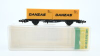 Minitrix N 51 3282 00 Containertragwagen Danzas Lgjs 599 DB