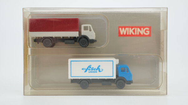 Wiking N 90942 Pritschen- und Koffer-LKW "fischUnion"