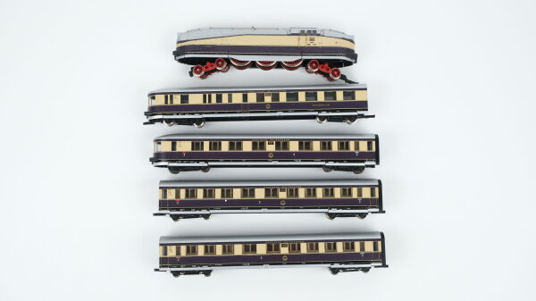 Rivarossi H0 Henschel Wegmann Zug Set Dampflok BR 61 001 DRG 5 tlg. Gleichstrom