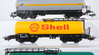Märklin H0 Konvolut 2 Kesselwagen "BP, Shell", 1 Gasdruckkesselwagen "VTG" DB (Abbruch vorhanden)