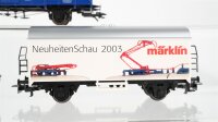 Märklin H0 Konvolut 2 Kühlwagen "NeuheitenSchau 2003, Doppelbock", Gedeckter Güterwagen mit Bremserhaus "Zücher Dose" DB/u.a