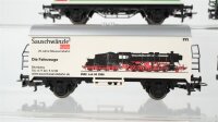 Märklin H0 Konvolut 3 Kühlwagen "Sauschwänzle Bahn, Zeit für Lübzer, Forst", Containertragewagen "Hengstenberg" FS/u.a.