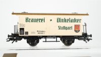 Märklin H0 Konvolut 2 gedeckte Güterwagen "Brauerei zum Waldhorn, Brauerei Dinkelacker", 2 Kühlwagen mit Bremserhaus "Brauerei Reitter Lörrach, Bierbrauerei Jaenisch" Länderbahn (Abbruch vorhanden)