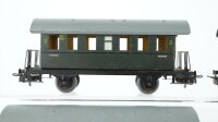 Märklin H0 Konvolut 2 Personenwagen 2.Kl. Blech, 1 Personenwagen 2.Kl. Blech mit Zugschluss, 1 Personenwagen "327 SBB+CFF" 3.Kl. Blech DB/SBB-CFF (Beleuchtung ungetestet)