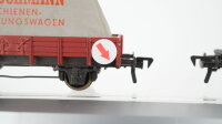 Fleischmann H0 Konvolut 1 Kühlwagen "G+H Isover", 1 Flachwagen mit Plane "Schienen-Reinigungswagen", 1 Flachwagen, DB (unvollständig)