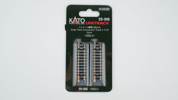 Kato N 20-045 Unitrack Übergangsgleis 62 mm (2 Stück)