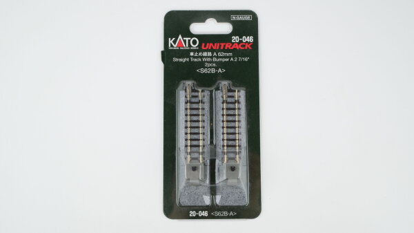 Kato N 20-046 Unitrack Gerades Gleis mit Prellbock (2 Stück)