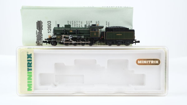 Minitrix N 12603 Schlepptenderlok BR G 4/5 H K.Bay.Sts.B.