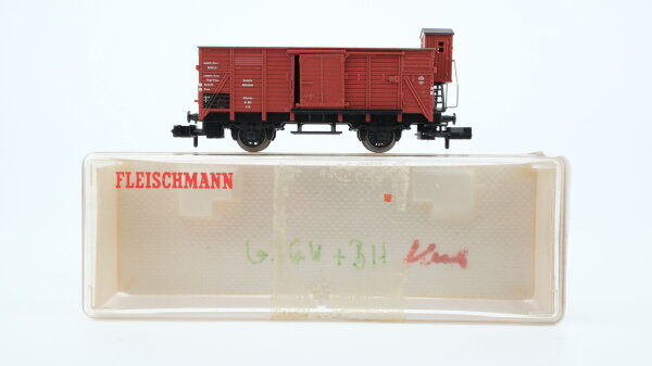 Fleischmann N 8365 Gedeckter Güterwagen mit Bremserhaus G 10 DRG