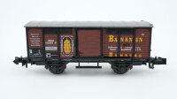 Minitrix N 13645 Gedeckter Güterwagen Bananen Gm K.P.E.V.