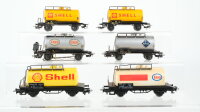 Märklin H0 Konvolut 5 Kesselwagen "Aral, Esso,...