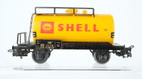 Märklin H0 Konvolut 5 Kesselwagen "Aral, Esso, Shell", 1 Kesselwagen "Shell" mit Zugschluss DB