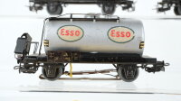 Märklin H0 Konvolut 5 Kesselwagen "Aral, Esso, Shell", 1 Kesselwagen "Shell" mit Zugschluss DB