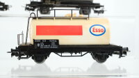 Märklin H0 Konvolut 5 Kesselwagen "Aral, Esso, Shell", 1 Kesselwagen "Shell" mit Zugschluss DB