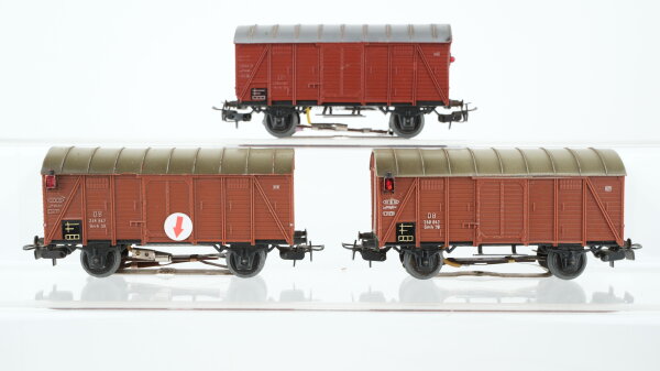 Märklin H0 Konvolut gedeckte Güterwagen mit Zugschluss DB (Abbruch)