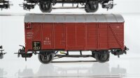 Märklin H0 Konvolut 3 gedeckte Güterwagen mit Zugschluss, 1 gedeckter Güterwagen DB