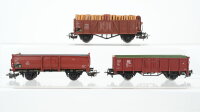 Märklin H0 Konvolut 2 Hochbordwagen, 1 Hochbordwagen...