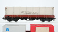 Märklin H0 Konvolut 1 Niederbordwagen mit Plane...