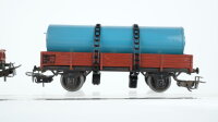 Märklin H0 Konvolut 3 Niederbordwagen mit Ladung "Rohr" 1 Niederbordwagen DB