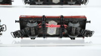 Märklin H0 Konvolut 3 Niederbordwagen mit Ladung "Rohr" 1 Niederbordwagen DB