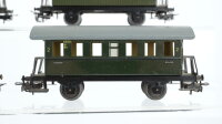 Märklin H0 Konvolut 5 Personenwagen 2.Kl. grün Blech Nebenbahn