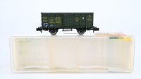 Minitrix N 13803K Gedeckter Güterwagen Gebr. Bing...