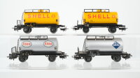 Märklin H0 Konvolut 4 Kesselwagen "Shell, Aral,...