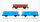 Märklin H0 Konvolut 1 Hochbordwagen braun, 2 Hochbordwagen "Hilfe für krebskranke Kinder" blau DB