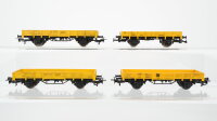 Märklin H0 Konvolut 4 Niederbordwagen gelb DB/LW