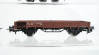 Märklin H0 Konvolut 1. Kranwagen "Krupp-Ardelt" und 1 Kranschutzwagen, 1 Rungenwagen mit Baumstämmen, 1 Flachwagen mit hist. LKW DB (Unvollständig)