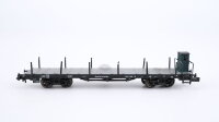 Minitrix N 13263K Flachwagen mit Rungen und Brhs. SS DR DR