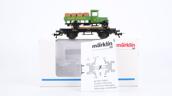 Märklin H0 94061 Flachwagen mit Lkw Thannhausen  H der DRG