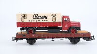 Märklin H0 46361 Rungenwagen mit Lkw  R 02 der DB