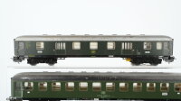 Märklin H0 Konvolut 1 Personenwagen 2.Kl. grün, 1 Personenwagen 2.Kl. grünbeleuchtet, 1 Packwagen grün beleuchtet DB (Beleuchtung ungetestet)