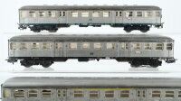 Märklin H0 Konvolut "Silberlinge" 2 Personenwagen 2.Kl. beleuchtet, 1 Personenwagen 1./2.Kl. beleuchtet DB (Beleuchtung ungetestet)