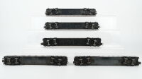 Märklin H0 Konvolut 1. Packwagen grün, 1 Personenwagen 2.Kl. grün, 1. Personenwagen 1.Kl. blau, 1 Speisewagen "DSG" rot, 1 Schlafwagen balu DB/CIWL (Abbruch)