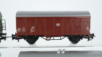 Märklin H0 Konvolut 3 Kühlwagen "Bitburger Pils, Krautfest Leinfelden, Pabst Blue Ribbon", 1 gedeckter Güterwagen DB