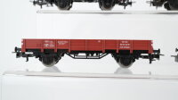 Märklin H0 Konvolut 2 Niederbordwagen 4-achsig, 1 Niederbordwagen, 1 Hochbordwagen mit Bremserhaus DB/DR