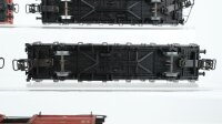 Märklin H0 Konvolut 1 Autotransportwagen, 2 Hochbordwagen, 2 Niederbordwagen grau DB/u.a. (Abbruch)