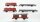 Märklin H0 Konvolut 1 Autotransportwagen, 2 Hochbordwagen, 2 Niederbordwagen grau DB/u.a. (Abbruch)