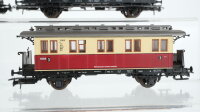 Roco H0 Konvolut 3 Personenwagen 3.Kl. beige/rot, 1 Packwagen beige/rot WEG
