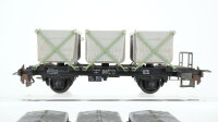 Unbekannt H0 Konvolut 2 Behältertragewagen DB...