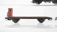 Unbekannt H0 Konvolut 1 Silowagen grau, 1 Niederbordwagen braun, 1 Flachwagen mit Bremserhaus DR