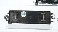 Unbekannt H0 Konvolut 1 Silowagen grau, 1 Niederbordwagen braun, 1 Flachwagen mit Bremserhaus DR