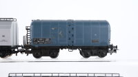 Klein Modellbahn H0 Konvolut 1 Kühlwagen "50 Jahre Kleinbahn", 1 Schwerölwagen, 2 Tonerdetransportwagen "Kaiser Aluminium Europe" DB/u.a.