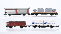 Märklin H0 Konvolut 1 Containertragewagen...