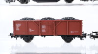 Märklin H0 Konvolut 1 Containertragewagen "Hapag-Lloyd", 1 Hochbordwagen, 1 Seitenwandschiebedachwagen, 1 Falachwagen mit Generatoren DB